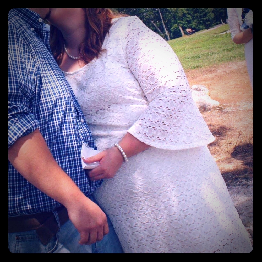 White lace dress